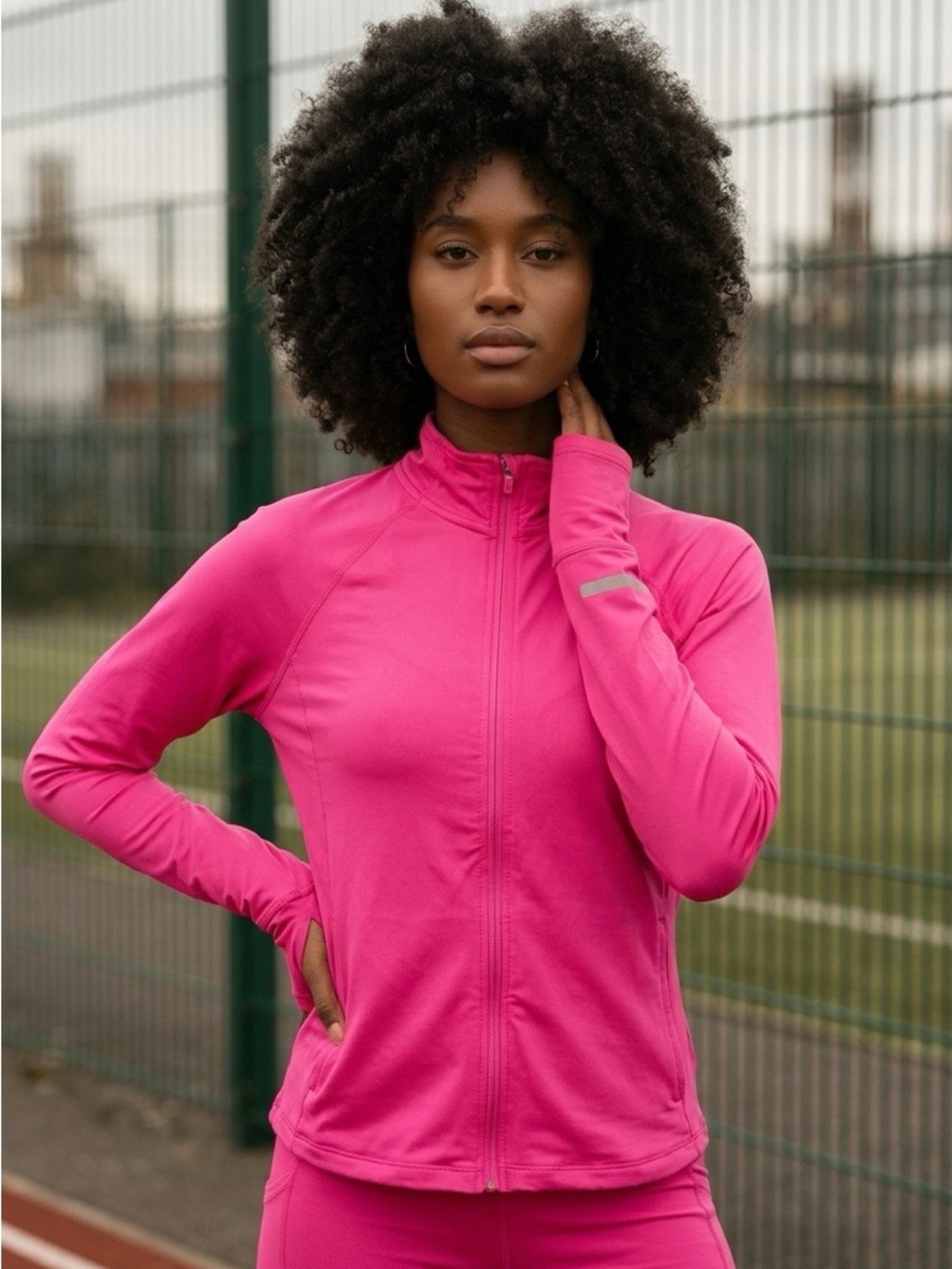 Juicy Couture Full Zip Magenta Activewear Yoga Jacket Size Medium